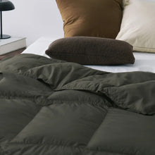 Load image into Gallery viewer, TAION タイオン ルームダウン 超軽量 800FP 羽毛膝掛け クッションカバー付き（ブランケットサイズ）（BLACK-BOA）[TAION-H210W145-DIC]
