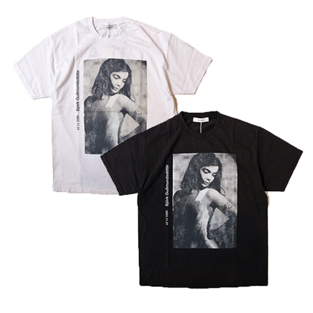 JOHNBUL Bjork Tシャツ（ホワイト）（チャコールグレー）[JT252C01]