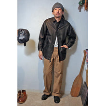 画像をギャラリービューアに読み込む, CWORKS Lombardi Coach Jacket - Deerskin - FINE CREEK シーワークス ロンバルディ コーチジャケット（Black）[CWJK008]
