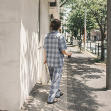 画像をギャラリービューアに読み込む, Porter Classic H/W INDIGO CHECK BEAT WRITER SHIRT ポータークラシック H/W インディゴチェックビートライターシャツ（BLUE）（LIGHT BLUE）[PC-010-3932]
