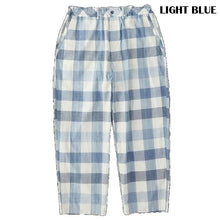 Load image into Gallery viewer, Porter Classic H/W INDIGO CHECK EASY PANTS ポータークラシック H/W インディゴチェックイージーパンツ（BLUE）（LIGHT BLUE）[PC-010-3933]

