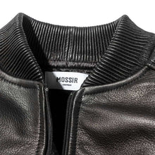 画像をギャラリービューアに読み込む, MOSSIR LAY Leather Track Jacket モシール ウォッシャブルレザートラックジャケット レイ（BLACK）[MOJK003]
