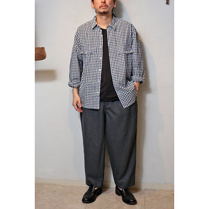 Porter Classic - 卷起方格格纹衬衫 Porter Classic 卷起方格格纹衬衫 - 海军蓝 [PC-016-1544]
