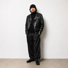 画像をギャラリービューアに読み込む, Porter Classic PC RIDERS JACKET W/LOVE &amp; PEACE SILVER  ポータークラシック ライダースジャケット W/ラブ&amp;ピース 925シルバー（BLACK）【PC-017-1962】
