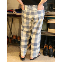 画像をギャラリービューアに読み込む, Porter Classic H/W INDIGO CHECK EASY PANTS ポータークラシック H/W インディゴチェックイージーパンツ（BLUE）（LIGHT BLUE）[PC-010-3933]
