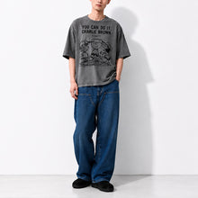 Load image into Gallery viewer, JOHNBULL PEANUTS YOU CAN DO IT Tシャツ（ホワイト）（ブラック）[JT261C03]

