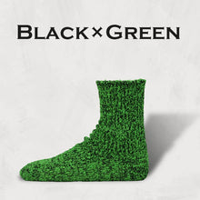 将图片加载到图库查看器，DECKA QUALITY SOCKS Textured Cotton Socks | 2nd Collection SHOWATABÉ デカ クオリティーソックス （Black×Orange）（Black×Green）（Black×Pink）（Black×Blue）（Black×White）[SW-09]
