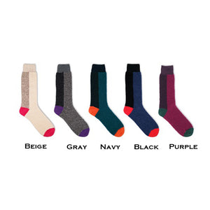 DECKA QUALITY SOCKS - Alpaca Boucle Socks | Multi Color デカ クオリティーソックス （Beige）（Gray）（Black）（Navy）（Purple）[BNB × de-25ad]