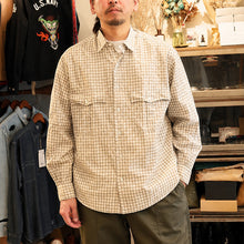 画像をギャラリービューアに読み込む, Porter Classic ROLL UP HEATHER GINGHAM CHECK SHIRT ポータークラシック ヘザー ギンガムチェック シャツ（GRAY）[PC-016-3968]

