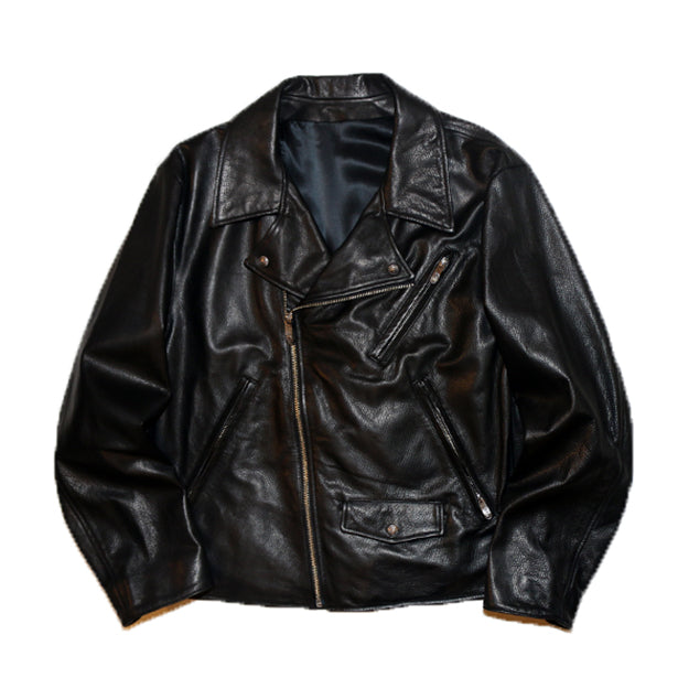 Porter Classic PC RIDERS JACKET W/LOVE & PEACE SILVER  ポータークラシック ライダースジャケット W/ラブ&ピース 925シルバー（BLACK）【PC-017-1962】