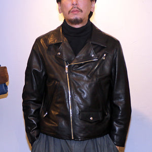Porter Classic PC RIDERS JACKET W/LOVE & PEACE SILVER  ポータークラシック ライダースジャケット W/ラブ&ピース 925シルバー（BLACK）【PC-017-1962】