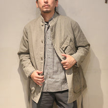 将图片加载到图库查看器，Porter Classic FADED STRIPE MOTORCYCLE JACKET ポータークラシック フェードストライプ モーターサイクルジャケット（GRAY）[PC-003-3545]
