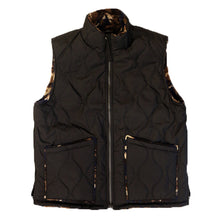 将图片加载到图库查看器，TAION タイオン ミリタリー リバーシブル ハイネック ダウンベスト（BLACK×PAINT）[R002BML]
