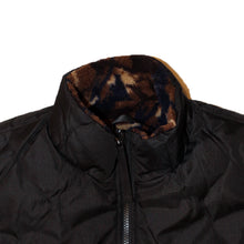 将图片加载到图库查看器，TAION タイオン ミリタリー リバーシブル ハイネック ダウンベスト（BLACK×PAINT）[R002BML]
