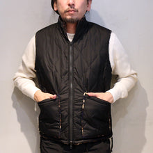 将图片加载到图库查看器，TAION タイオン ミリタリー リバーシブル ハイネック ダウンベスト（BLACK×PAINT）[R002BML]
