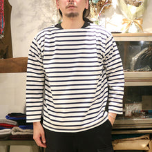 将图片加载到图库查看器，JELADO Malibu Boat Neck Border Tee（黑色 x 灰白色）（海军 x 森林绿）[BL72217]
