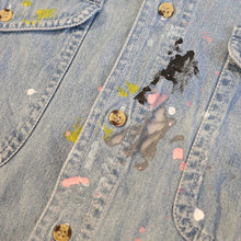 将图片加载到图库查看器，rebear by Johnbull リベア バイ ジョンブル リメイク ペイントデニムシャツ （ユーズド）[RE261L03]
