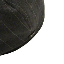 Load image into Gallery viewer, Porter Classic PIN STRIPE LINEN COTTON CASQUETTE ポータークラシック ピンストライプ リネン コットン キャスケット（BLACK）[PC-021-4005]
