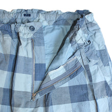 画像をギャラリービューアに読み込む, Porter Classic H/W INDIGO CHECK EASY PANTS ポータークラシック H/W インディゴチェックイージーパンツ（BLUE）（LIGHT BLUE）[PC-010-3933]
