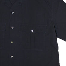 Load image into Gallery viewer, Porter Classic Dropout Spy ALOHA SHIRT (THE MISFIT SPIES) Porter Classic Dropout Spy Aloha Shirt (BLACK) (YELLOW) [PC-024-1864]
