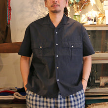 Load image into Gallery viewer, Porter Classic Dropout Spy ALOHA SHIRT (THE MISFIT SPIES) Porter Classic Dropout Spy Aloha Shirt (BLACK) (YELLOW) [PC-024-1864]
