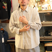 Load image into Gallery viewer, Porter Classic - ROLL UP GINGHAM CHECK SHIRT Porter Classic Roll Up Gingham Check Shirt - NAVY [PC-016-1544]
