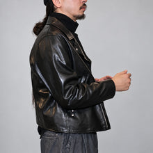 画像をギャラリービューアに読み込む, Porter Classic PC RIDERS JACKET W/LOVE &amp; PEACE SILVER  ポータークラシック ライダースジャケット W/ラブ&amp;ピース 925シルバー（BLACK）【PC-017-1962】
