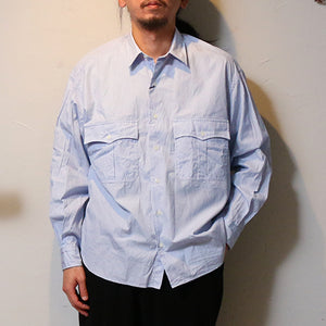 Porter Classic ROLL UP STRIPE SHIRT - ポータークラシック ロールアップシャツ （BLUE）（GRAY）（SAKURA）[PC-016-2212]