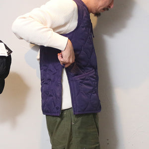 TAION MILITARY ZIP VNECK DOWN VEST &lt;MILITARY LINE&gt;