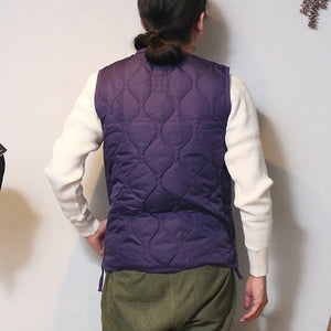 TAION MILITARY ZIP VNECK DOWN VEST &lt;MILITARY LINE&gt;