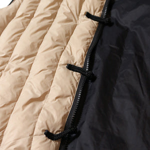 TAION MILITARY ZIP VNECK DOWN VEST &lt;MILITARY LINE&gt;