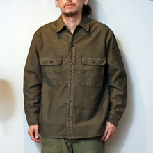 画像をギャラリービューアに読み込む, Porter Classic MOLESKIN SHIRT ポータークラシック モールスキン シャツ （OLIVE）（BLACK）[PC-019-2937]
