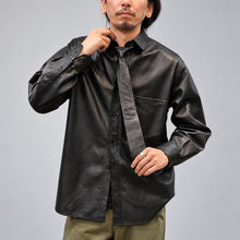画像をギャラリービューアに読み込む, MOSIR CORRECT Washable Leather Tie モシール コレクト ウォッシャブルレザー ネクタイ （BLACK） [MOAC001]
