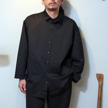 Load image into Gallery viewer, Porter Classic FRENCH JERSEY SHIRT JACKET ポータークラシック フレンチ ジャージ シャツジャケット（BLACK）[PC-006-3339]
