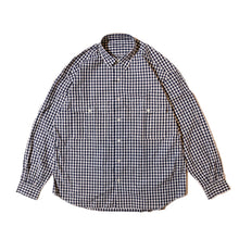 将图片加载到图库查看器，Porter Classic - 卷起方格格纹衬衫 Porter Classic 卷起方格格纹衬衫 - 海军蓝 [PC-016-1544]
