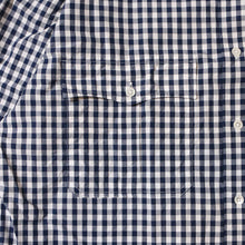 将图片加载到图库查看器，Porter Classic - 卷起方格格纹衬衫 Porter Classic 卷起方格格纹衬衫 - 海军蓝 [PC-016-1544]
