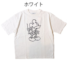 将图片加载到图库查看器，JOHNBULL  Disney MICKEY MOUSE Embroideryt Tシャツ（ホワイト）（チャコールグレー）（ライトベージュ）[JT252C03]
