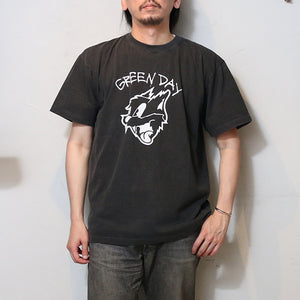 JOHNBUL GREEN DAY CAT Tシャツ（ブラック）[JT252C11]
