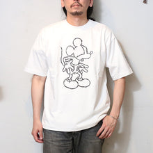将图片加载到图库查看器，JOHNBULL  Disney MICKEY MOUSE Embroideryt Tシャツ（ホワイト）（チャコールグレー）（ライトベージュ）[JT252C03]
