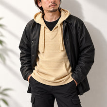 Load image into Gallery viewer, CWORKS Alaia Linen Mexican Parka Seaworks Alaia Linen Mexican Parka (white) (Black) [CWST009]
