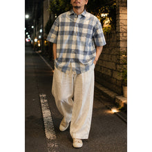 画像をギャラリービューアに読み込む, Porter Classic H/W INDIGO CHECK BEAT WRITER SHIRT ポータークラシック H/W インディゴチェックビートライターシャツ（BLUE）（LIGHT BLUE）[PC-010-3932]
