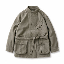 画像をギャラリービューアに読み込む, Porter Classic FADED STRIPE MOTORCYCLE JACKET ポータークラシック フェードストライプ モーターサイクルジャケット（GRAY）[PC-003-3545]
