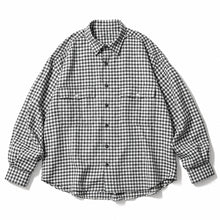 Load image into Gallery viewer, Porter Classic - ROLL UP GINGHAM CHECK SHIRT Porter Classic Roll Up Gingham Check Shirt - NAVY [PC-016-1544]
