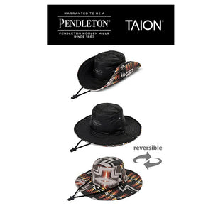 TAION × PENDLETON タイオン × ペンドルトン リバーシブル サファリハット （BLACK）[PDT-TON-223003］