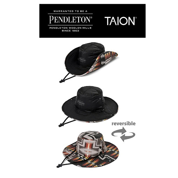TAION × PENDLETON Taion × Pendleton 双面狩猎帽（黑色）[PDT-TON-223003]