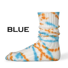 Load image into Gallery viewer, BNB×DECKA QUALITY SOCKS BY BRÚ NA BÓINNE - Heavyweight Socks Tie dye Deca Quality Socks - Tie Dye (BLUE) (RED) (GREEN)
