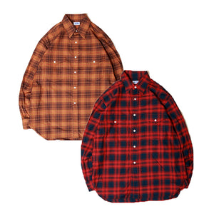 CWORKS Nerd Sea Works Nerd Check Shirt (Red) (Camel) [CWST013]