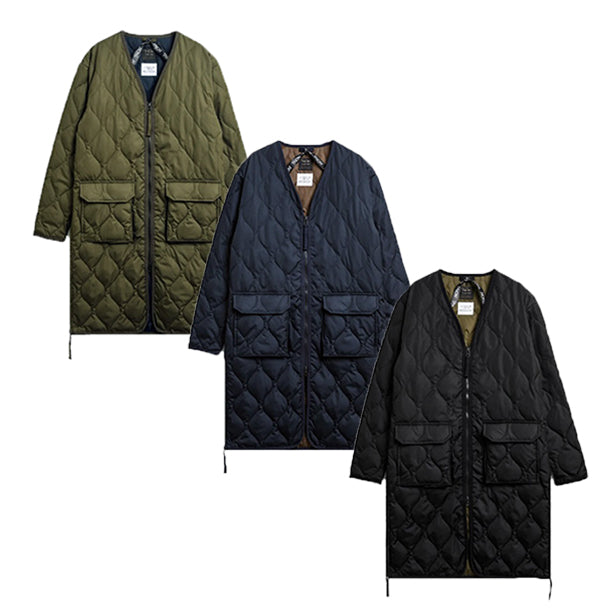 TAION MILITARY VNECK ZIP DOWN COAT 【UNISEX】 タイオン ミリタリー