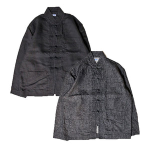 CWORKS Wall - Linen French China Jacket - by FINE CREEK Seaworks Wall French China Jacket (Denim) (black) [CWJK010]