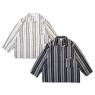 CWORKS Kafka - シーワークス カフカ - プルオーバーシャツ（White）（Black）[CWST014]